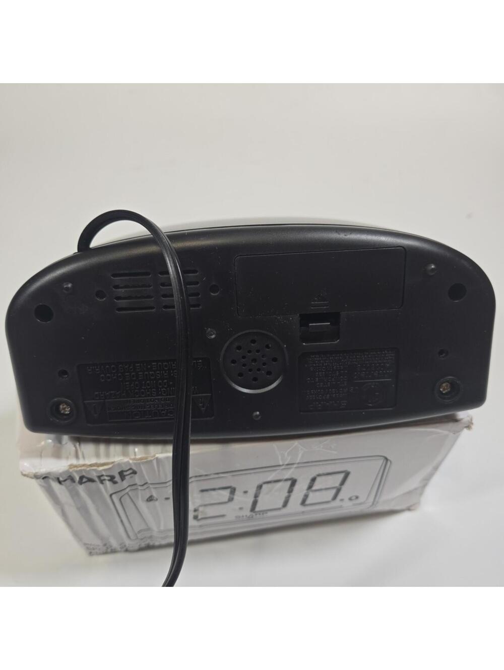 Sharp Mirror Finish Digital Clock White LED Display Nightlight SPC1225 Open Box - Picture 6 of 10
